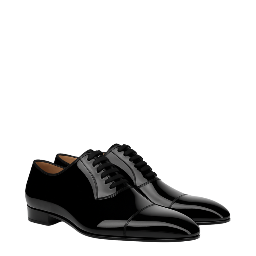 Classic Patent Leather Oxford Shoes for Men's