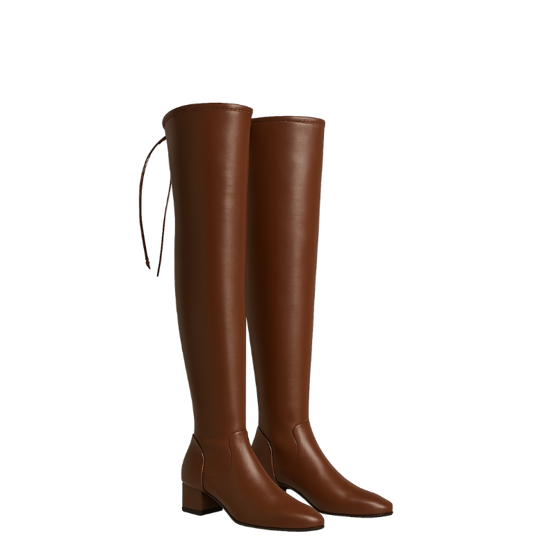 Womens Leather Over The Knee High Boots