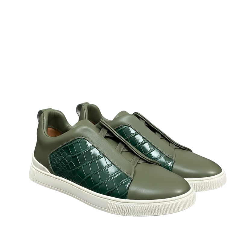 Luxury Croco Slip On Sneakers