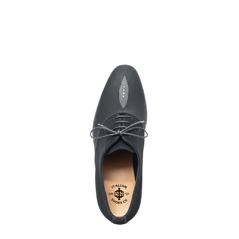Midnight Textured Derby Shoes