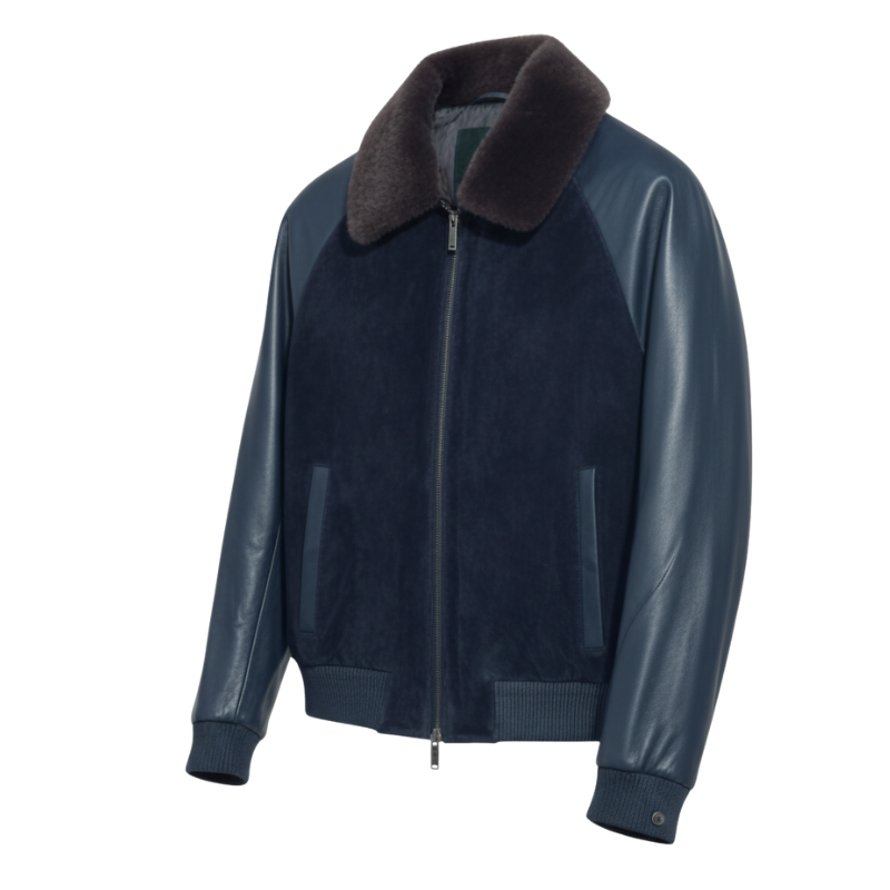 Italian Aviator Suede Leather Jacket