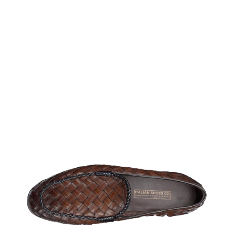 Penny Weaved Leather Loafer Hand Crafted