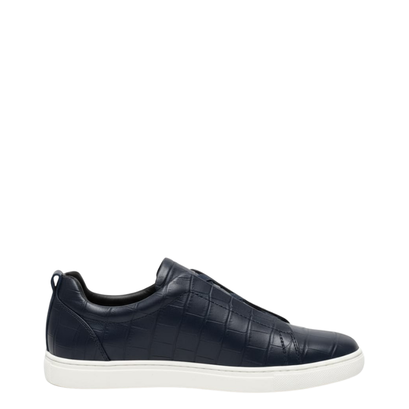 Croc Embossed Italian Luxe Slip On Sneakers