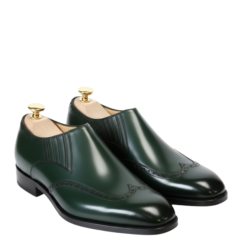 Emerald Brogue Slip Ons Loafer