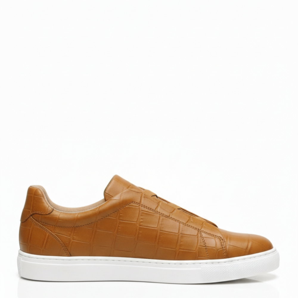 Premium Croc Embossed Luxe Sneakers