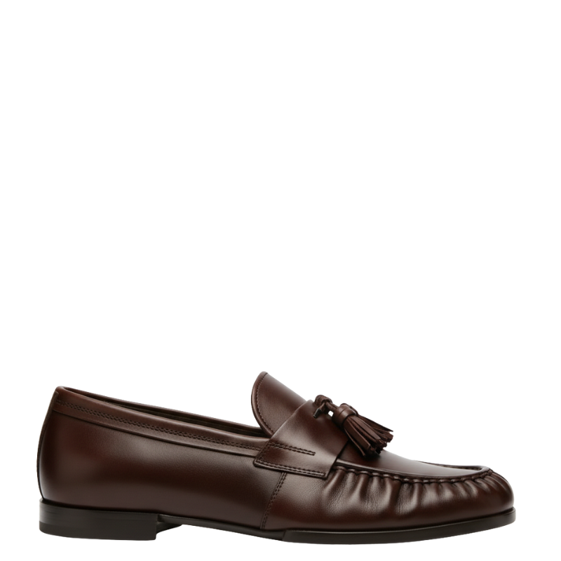 Gentleman s Crest Leather Tassel Loafers