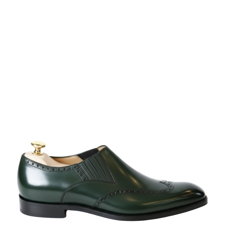 Emerald Brogue Slip Ons Loafer