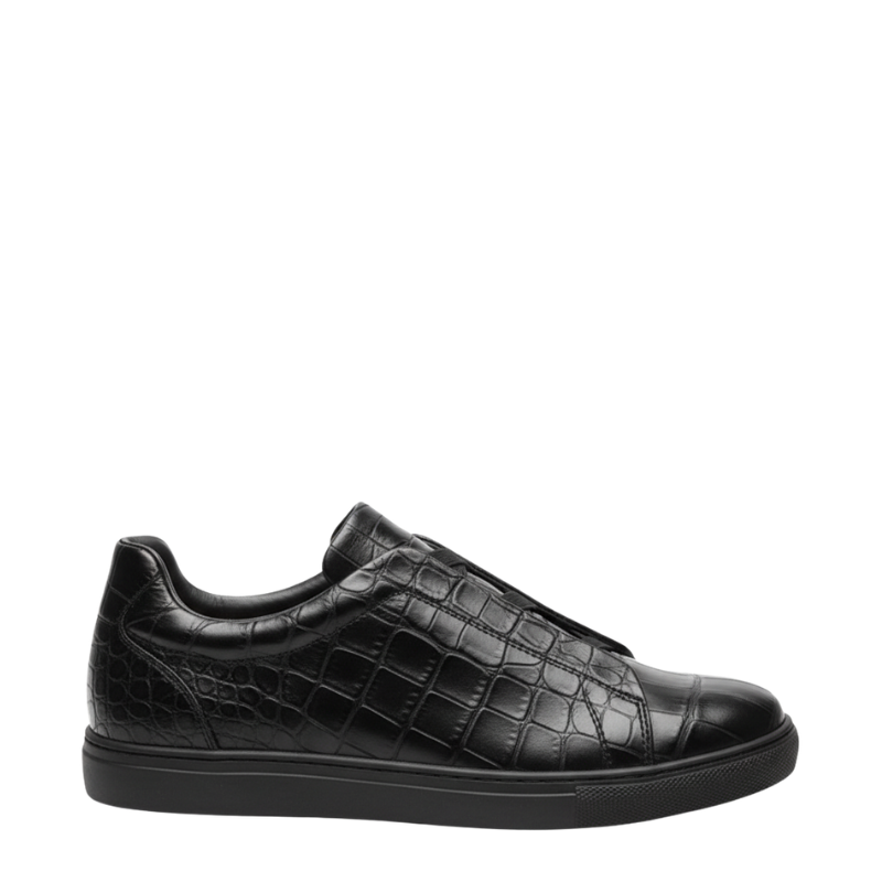 Premium Croc Embossed Luxe Sneakers