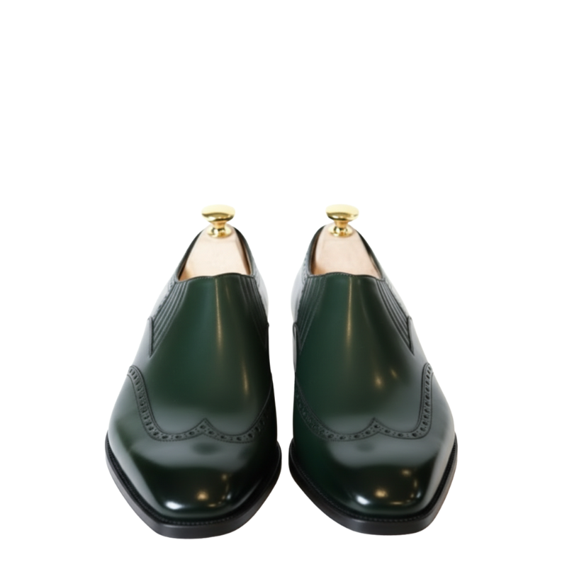 Emerald Brogue Slip Ons Loafer