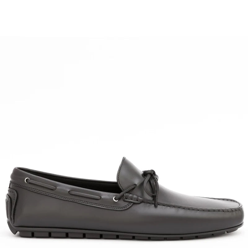 Patent Slip On Leather Black Loafer