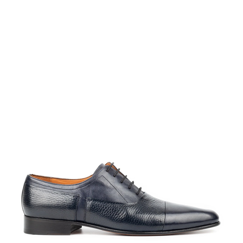 Pure Handmade Leather Textured Oxford Shoe