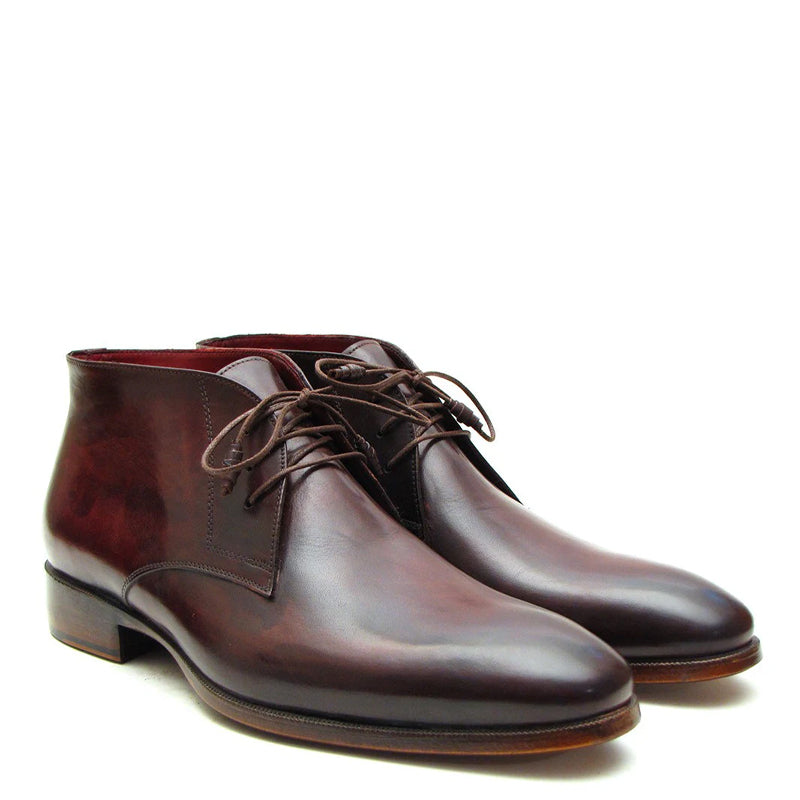 Pure Solid Leather Chukkas Brown Boot For Men