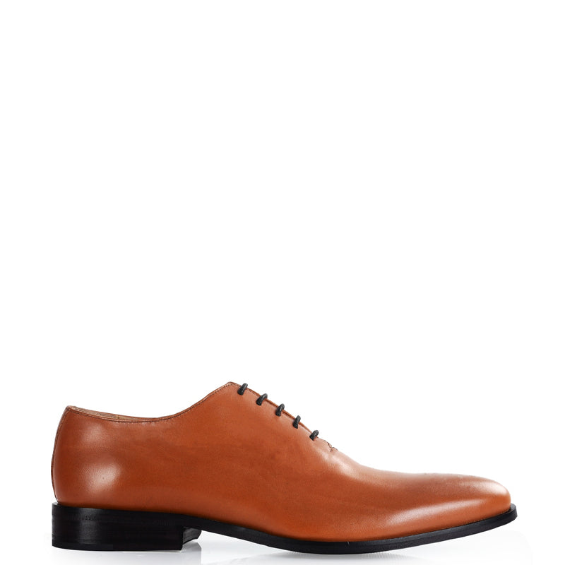 Polished Pure Leather Wholecut Oxford Shoe