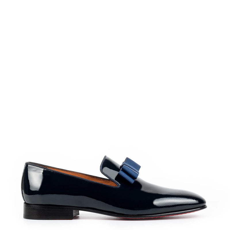 Patent Penny Solid Leather Black Loafer