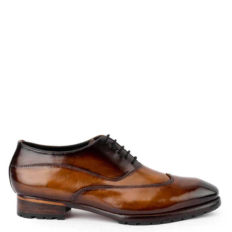 Classic Patina Glossed Leather Oxfords Shoe