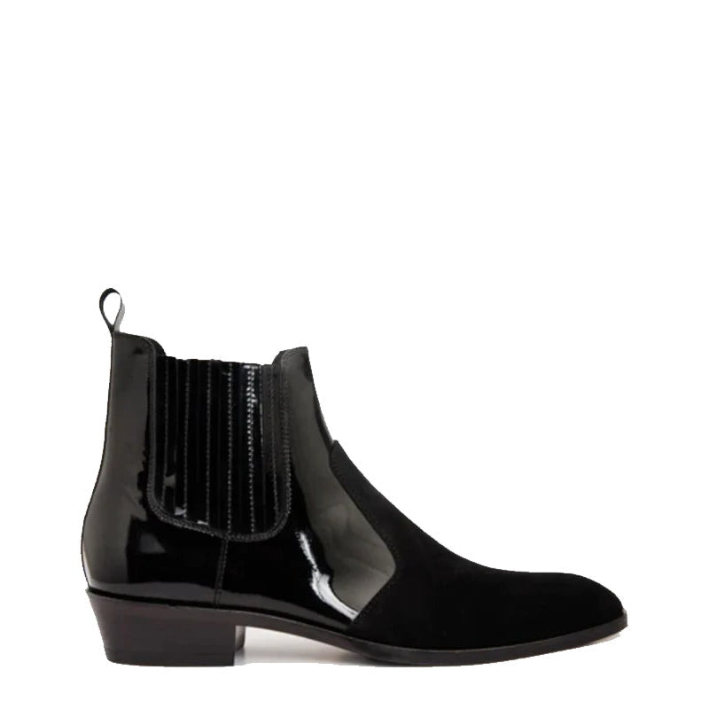 Black Leather Men s Ankle Boots
