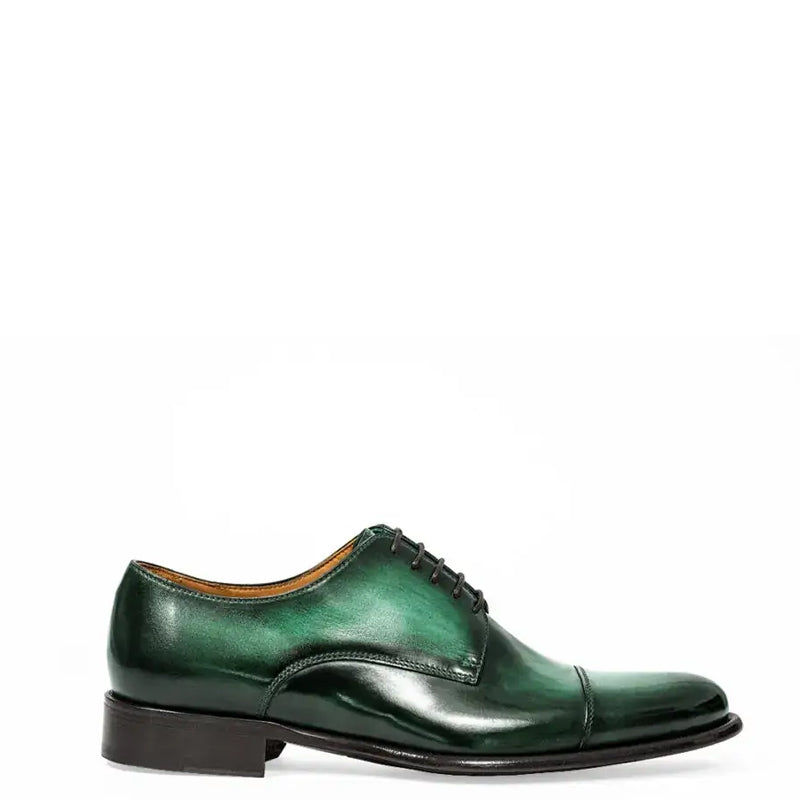 Classic Handmade Shiny Leather Oxford Tan/Brown Shoe
