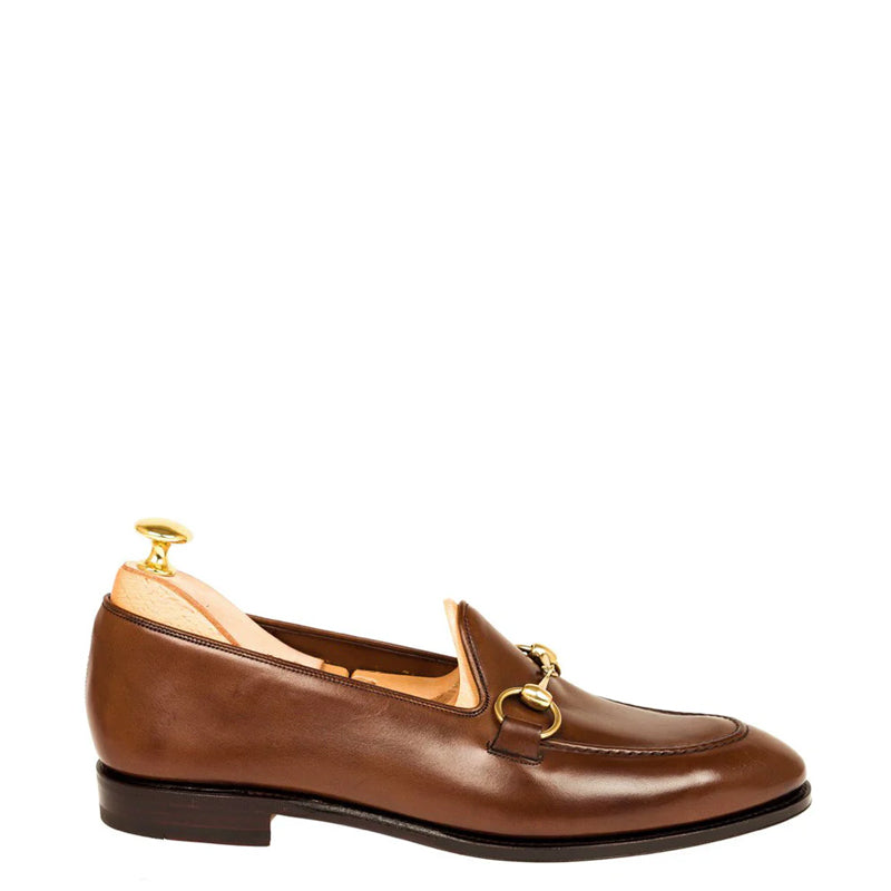 Horsebit Bottle Leather Brown Loafer
