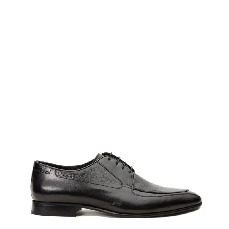 Brown Leather Derby Men Shoe