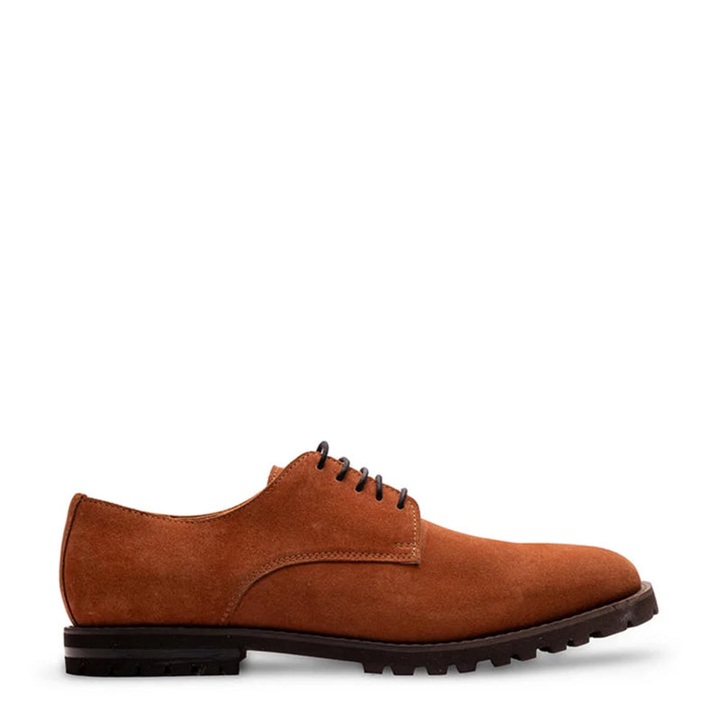 Men Suede Casual Leather Formal Derby Shoe Tan