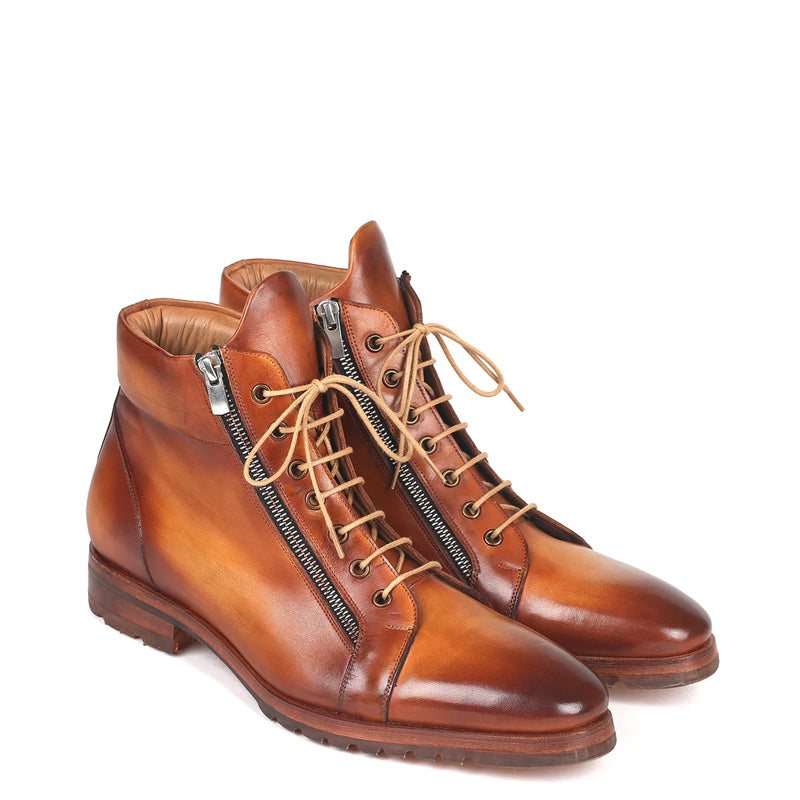 Men Custom Handmade Leather Side Zipper Ankle Boot