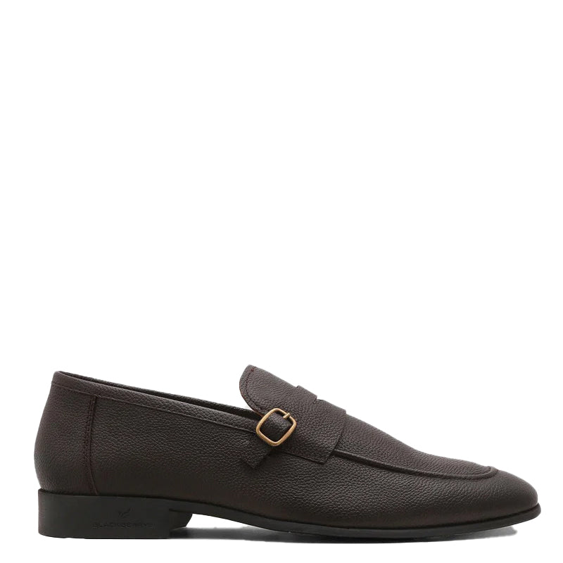 Men Brown Textured Slip On Loafer