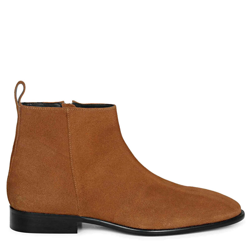 Suede Leather Mid Top Chelsea Boots