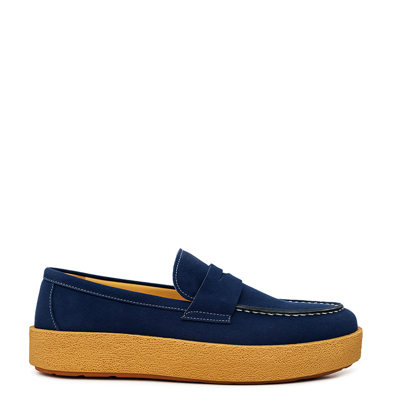 Men Suede Round Toe Loafer