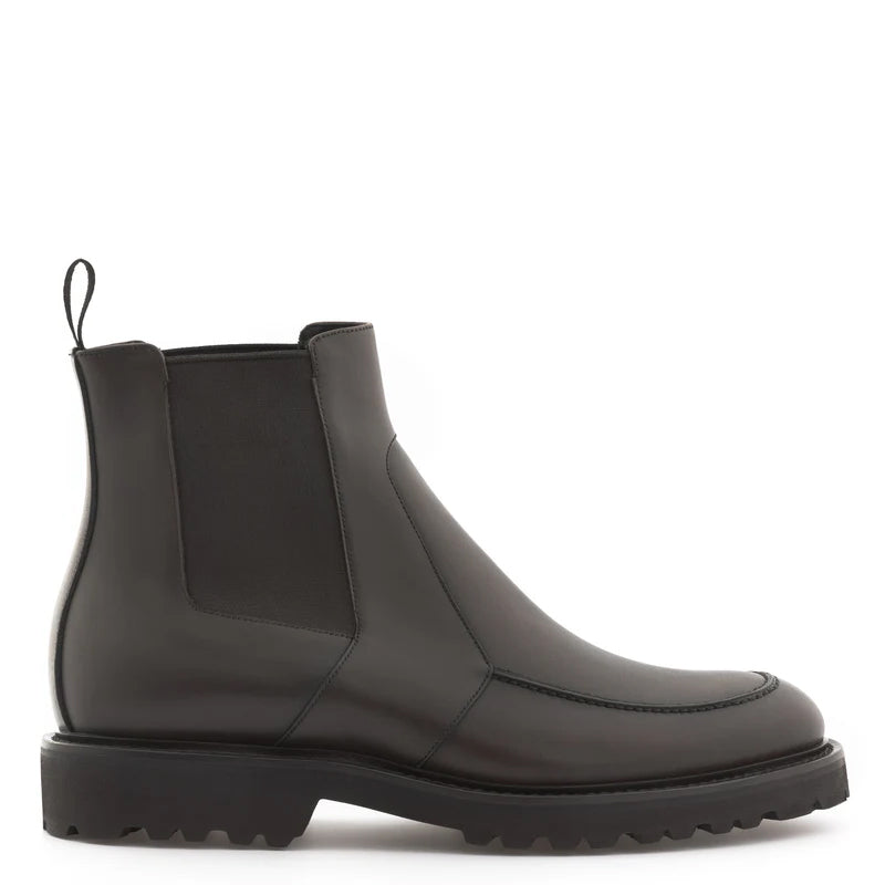 Men Handmade Classic Leather Chelsea Black Boot