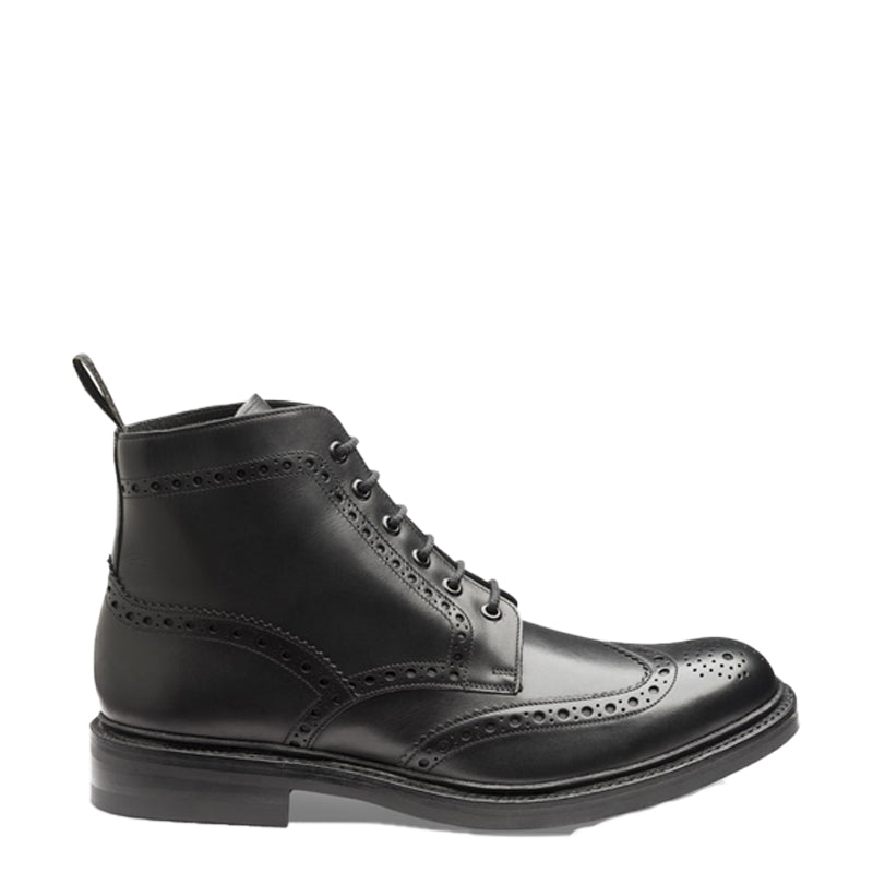 Leather Lace-Up Wingtip High Ankle Burgundy Boot