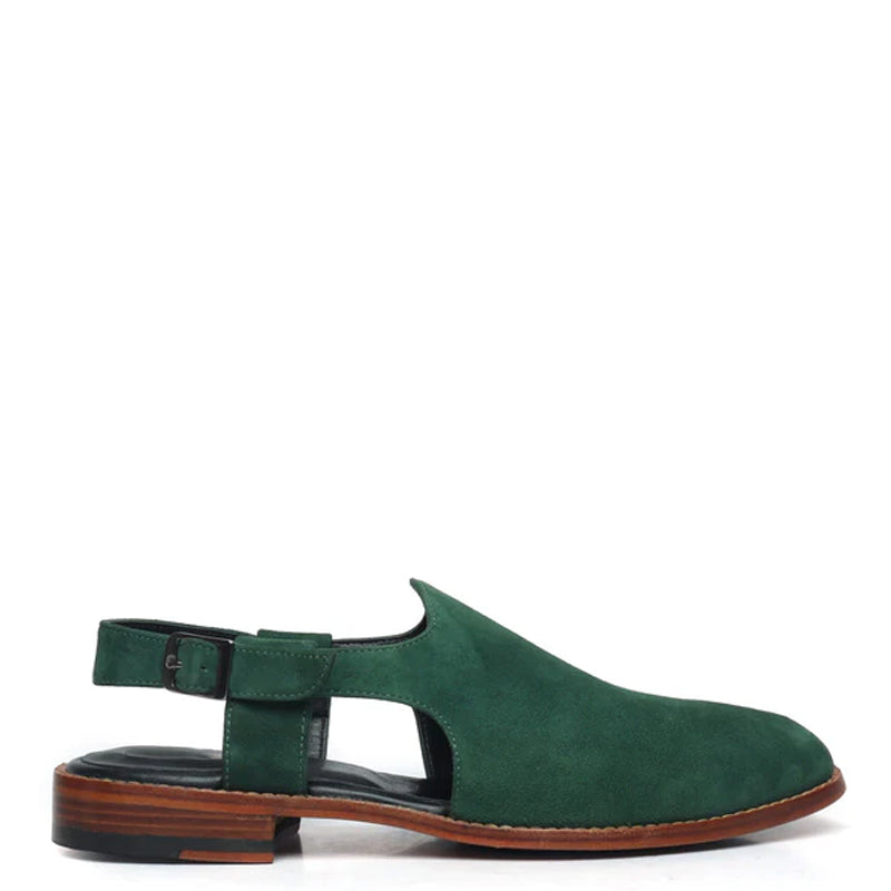 Suede Handmade Leather Peshawari Maroon Sandal