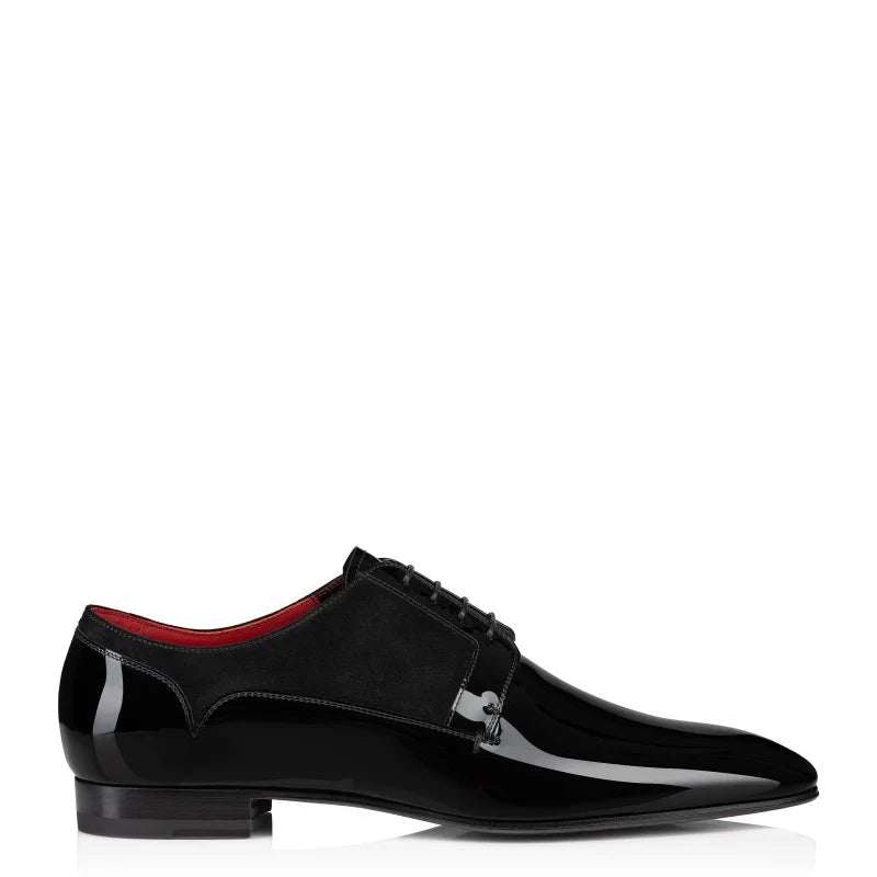 Patent Shiny Leather Square Toe Derby Shoe