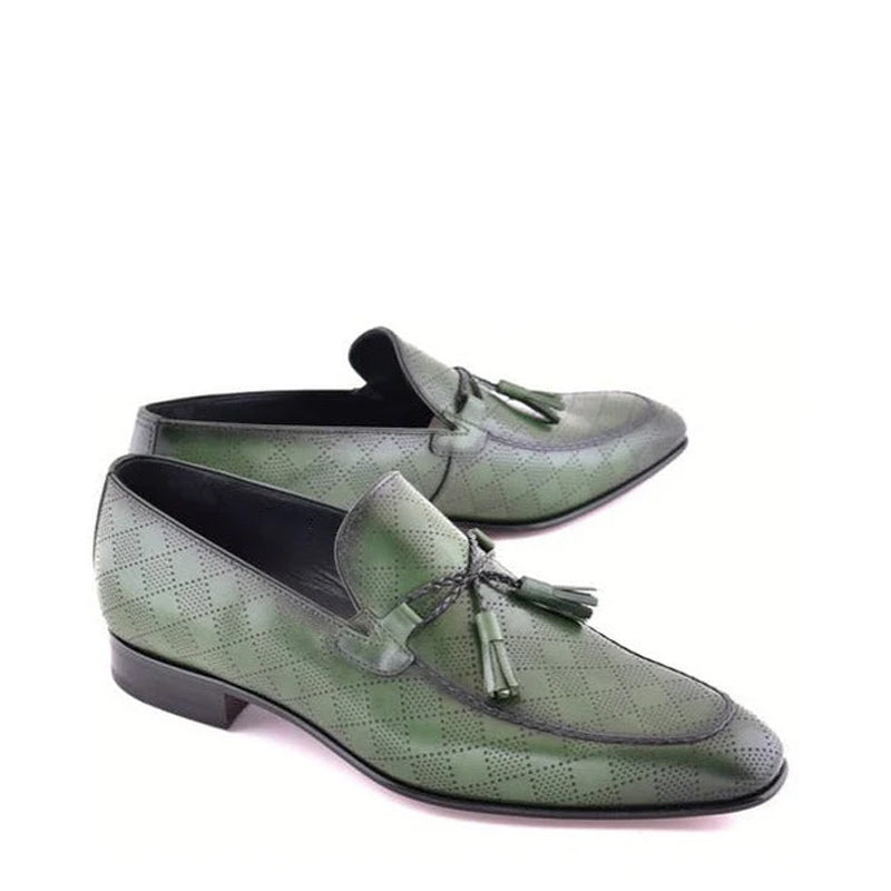 Tassel Trimmed Calfskin Loafers