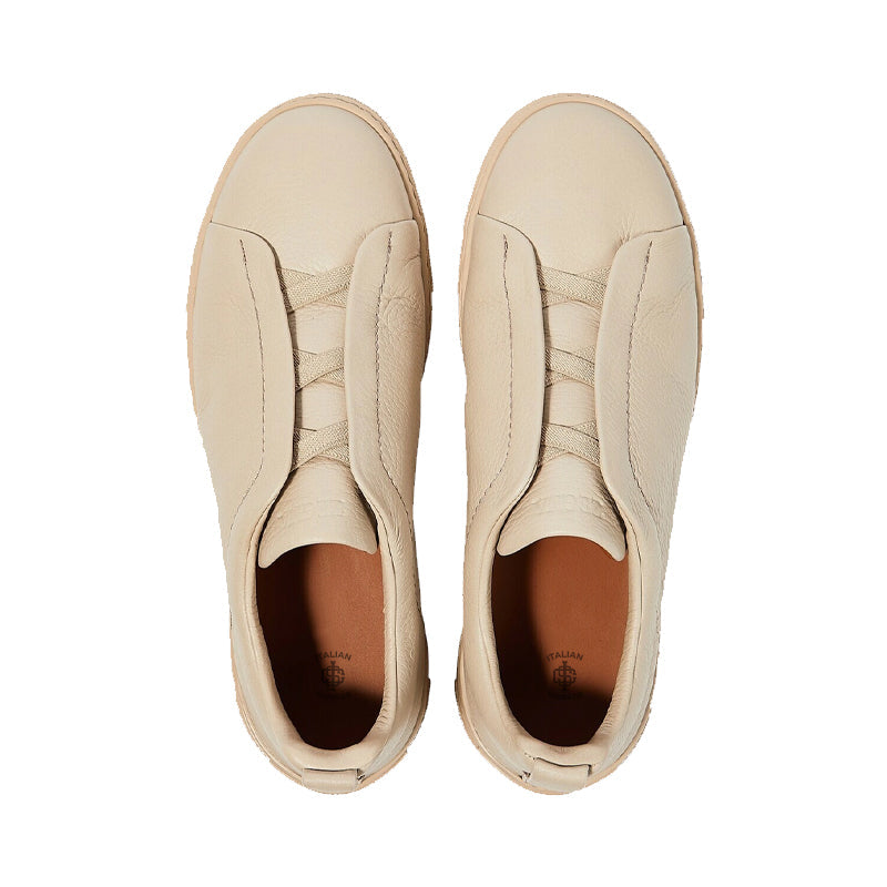 Luxury Triple Stitch Leather Sneaker for Mens