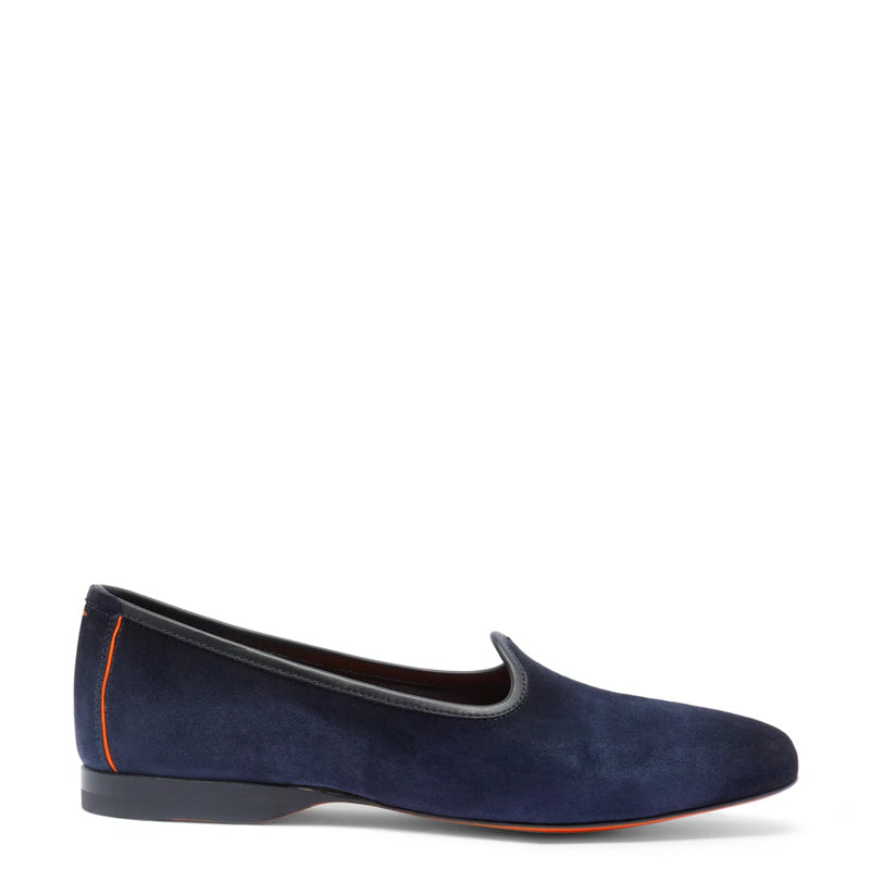 Men Suede Handmade Leather Velvet Blue Loafer
