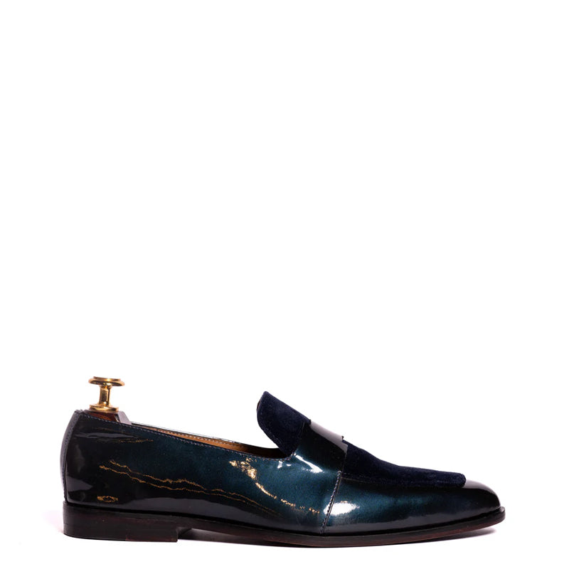 Patent Shiny Leather Velvet Loafer