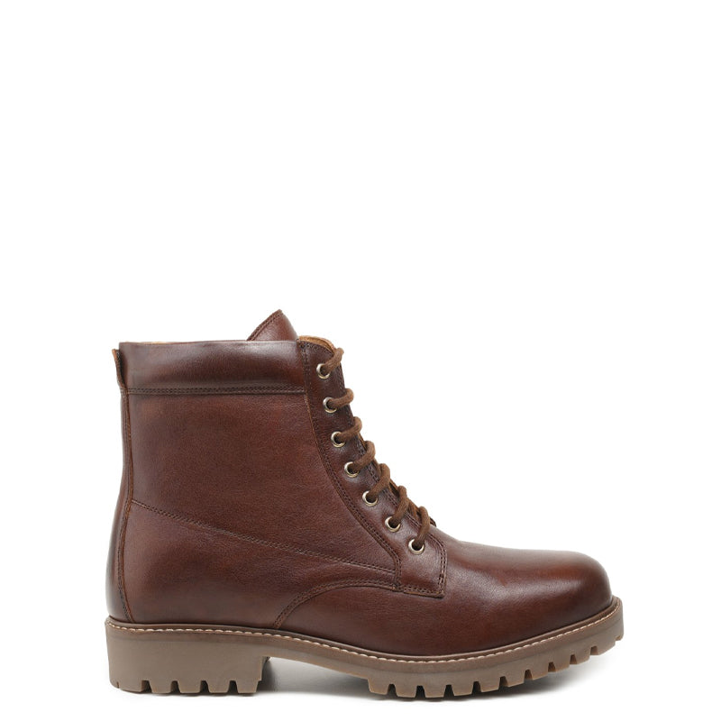 Classic Leather Lace-Up Ankle Boot