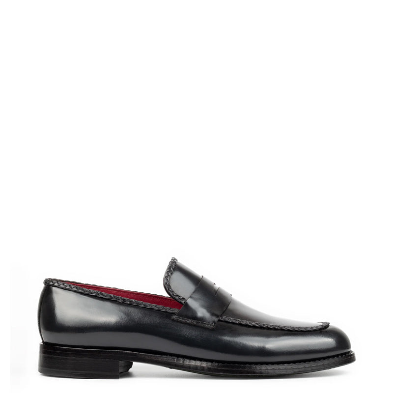 Claasic Design Plain Polished Leather Loafer