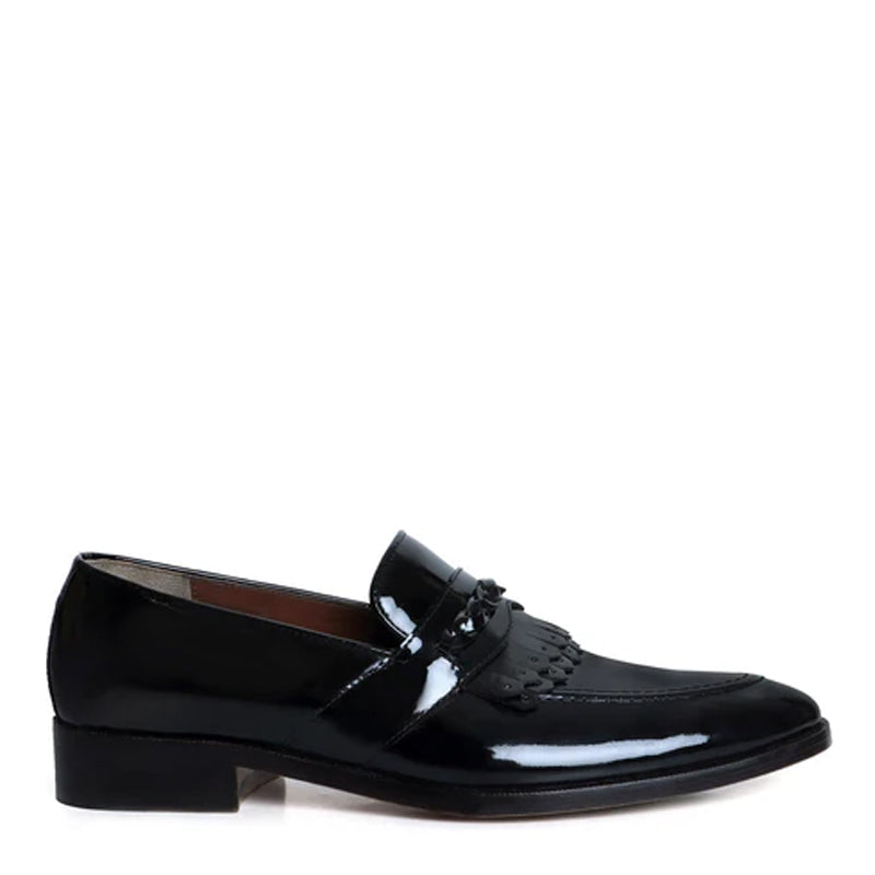 Men Classic Handmade Leather Loafer With Fringe