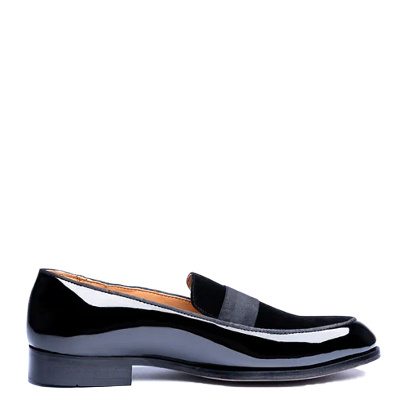 Upper Suede Patent Shiny Leather Loafer