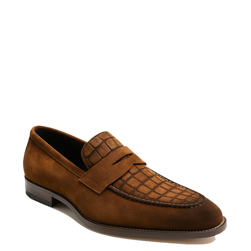 Suede Royale Leather Printed Loafer