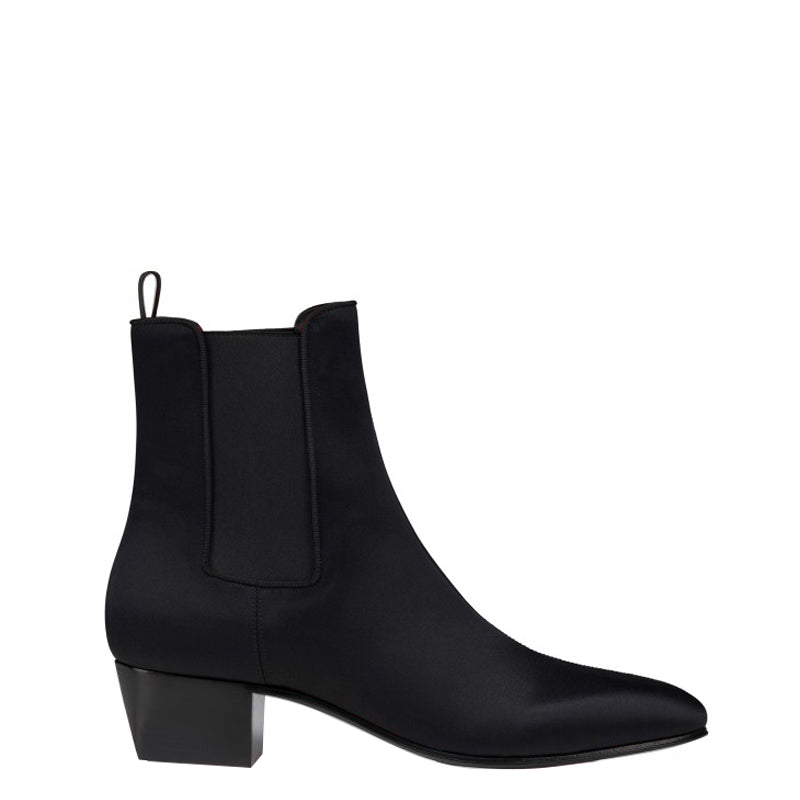 Luxury Chelsea Pointed Toe Boot with Low Block Heel