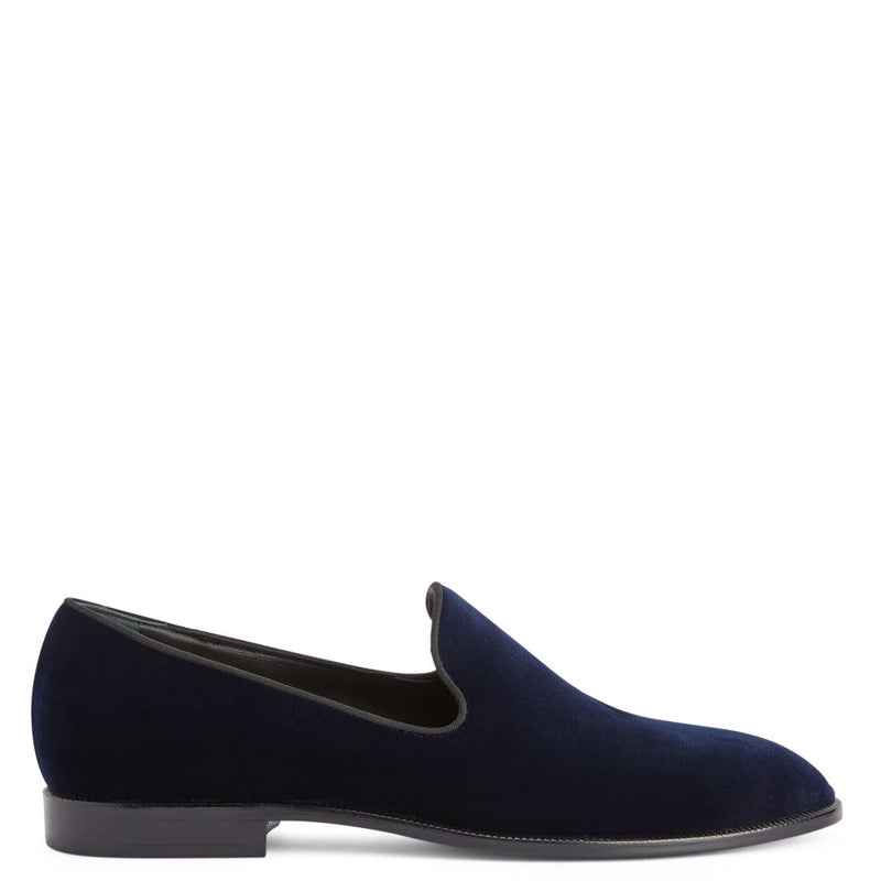 Men Classic Suede Pure Leather Black Loafer