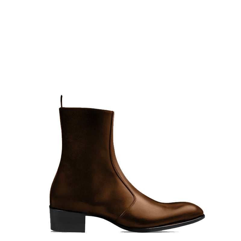 Side Zip Boot Black Leather