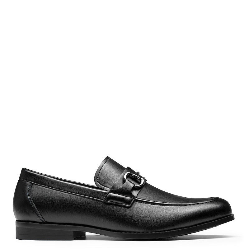 Metallic Slip On Dress Loafer Black