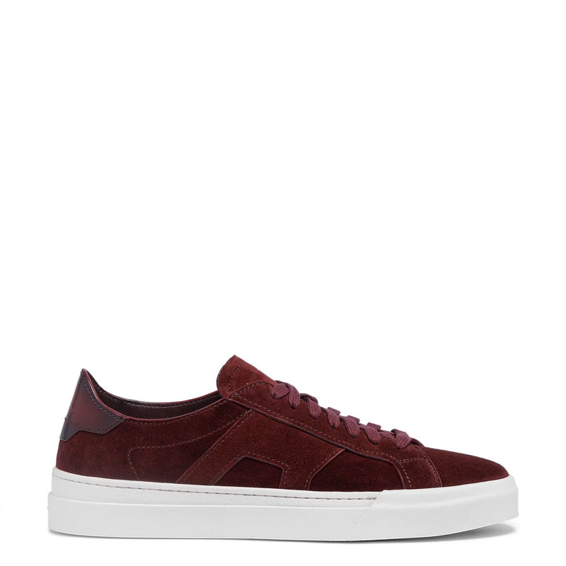 Men Suede Double Buckle Lace Up Sneakers