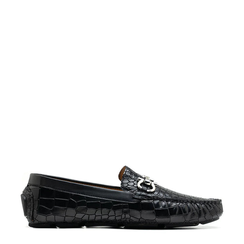 Men Nes Croc Emboss Driving Loafer
