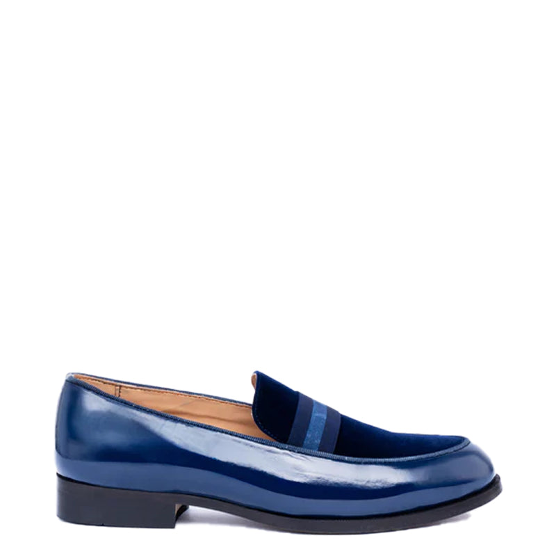 Upper Suede Patent Shiny Leather Loafer