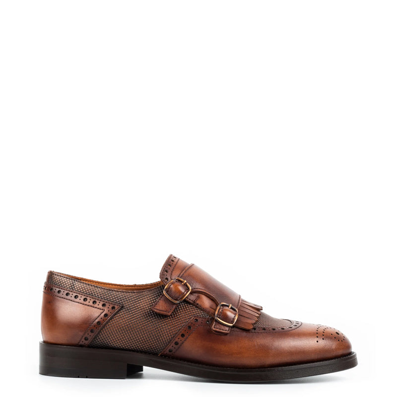 Luxury Design Leather Stylish Double Monk Shoe