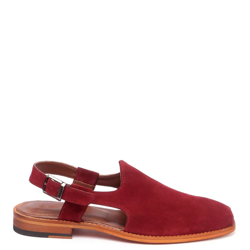Suede Handmade Leather Peshawari Green Sandal